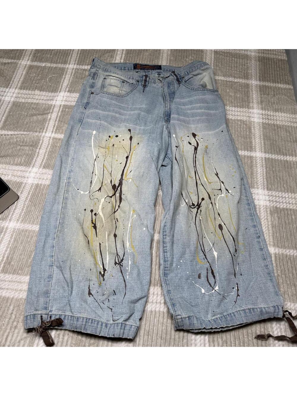 Miskeen Men's Blue and Multi Jeans